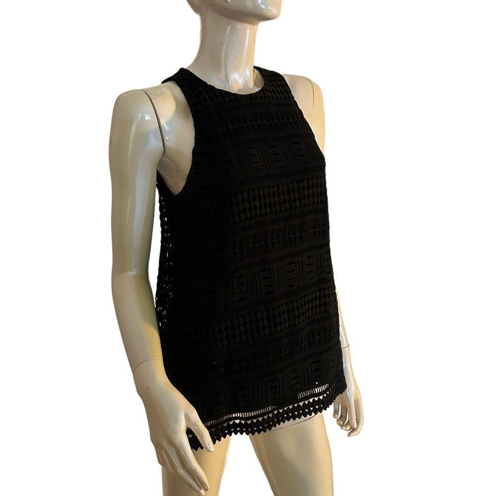 Vince Aztec Crochet Knit Halter Tank - Picture 3 of 7